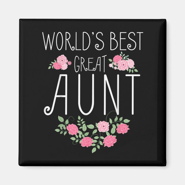 Family World's Great Aun Funny Auntie Ever Gift  Magnet (Vorne)