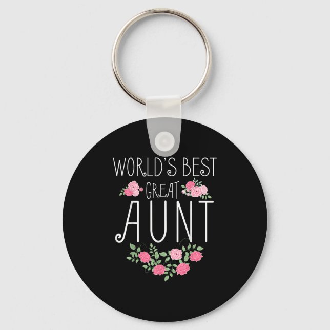 Family World's Great Aun Funny Auntie Ever Gift  Schlüsselanhänger (Vorderseite)