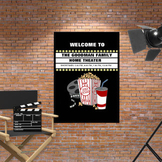 Family Zuhause Theater Individuelle Name uneingera Poster