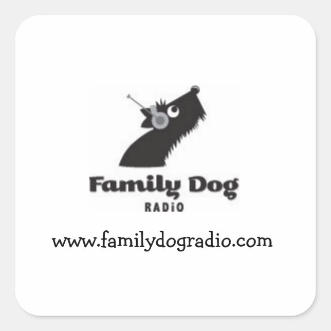 Familydogradio Square Stickers (Vorderseite)
