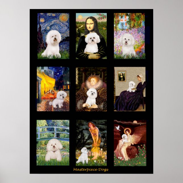 Famous Art Bichon Frise Composite Poster (Vorne)