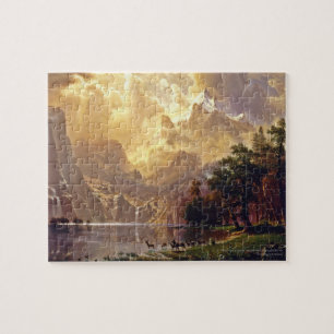 Famous Art Bierstadt Sierra Nevada California USA Puzzle