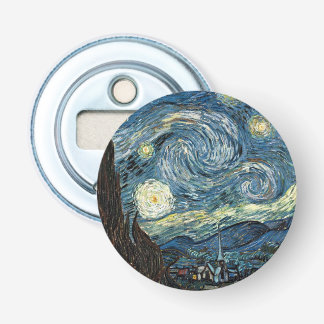 Famous art reprint, Starry Night, by Van Gogh Flaschenöffner