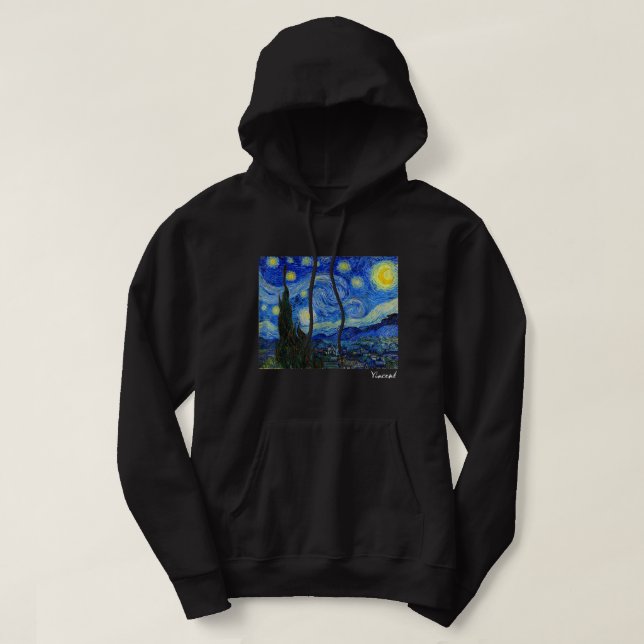 Famous Art Starry Night Artist Van Gogh Gemälde Hoodie (Design vorne)