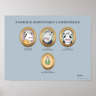 FAMOUS BARNYARD COMPSERS Poster von Sandra Boynton