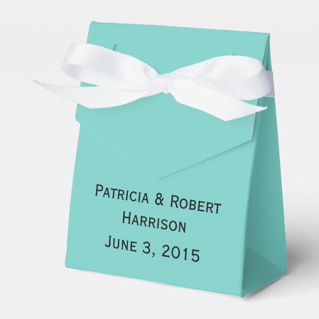 Famous Blue Wedding | Favor Box Geschenkschachtel (Vorderseite)