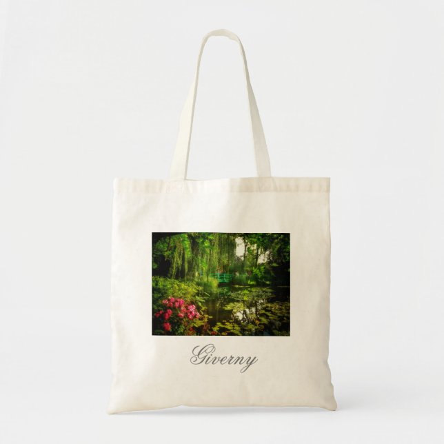 Famous Claude Monet Giverny Pond Lilies Tote Bag Tragetasche (Vorne)