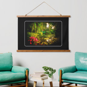 Famous Claude Monet Giverny Pond Lilies Wandteppich Mit Holzrahmen