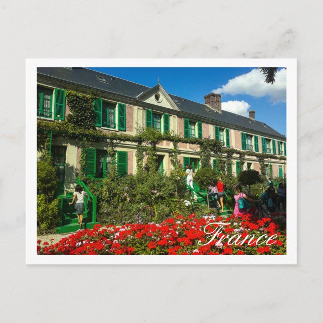 Famous Claude Monet Giverny Residence Frankreich Postkarte (Vorderseite)