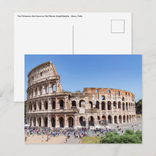 Famous Colosseum in Rome, Italy Postkarte