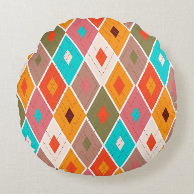 Famous Colour Round Pillow Rundes Kissen (Vorderseite)
