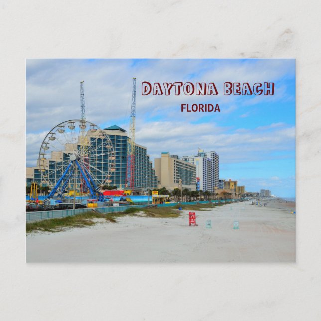 Famous Daytona Beach Florida Postkarte (Vorderseite)