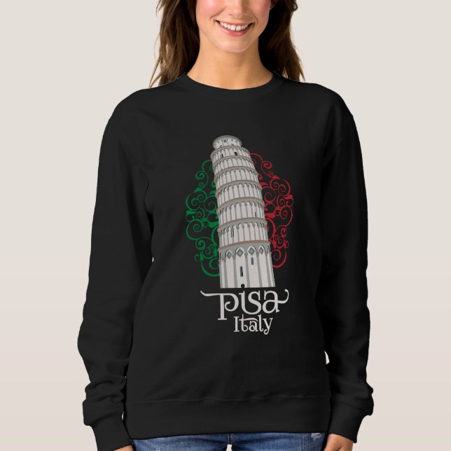 Famous Italian Landmark Leaning Tower of Pisa Sweatshirt (Vorderseite)