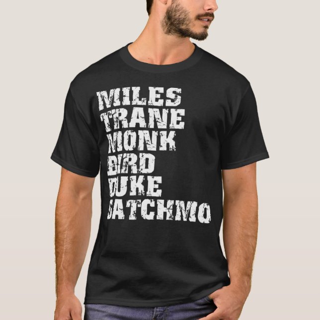 Famous Jazz Miles Coltrane Monument Obelisk T-Shirt (Vorderseite)