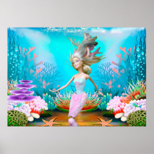 Famous Mermaid Poster
