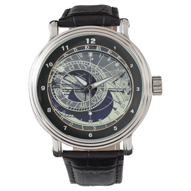 Famous Orloj & Astronomical Clock Prag / Czechia Armbanduhr (Vorderseite)