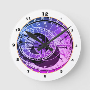 Famous Orloj & Astronomical Clock Prague / Czechia Runde Wanduhr