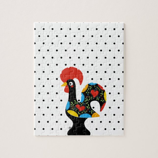 Famous Rooster of Barcelos Nr 09 - Polka Dots Puzzle (Vertikal)