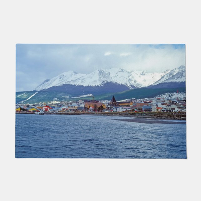 Famous Ushuaia - Tierra del Fuego, Argentinien Fußmatte (Vorderseite)