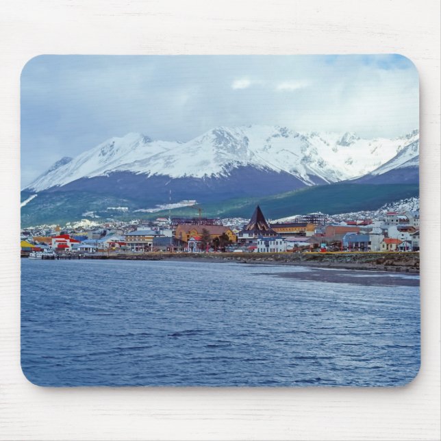 Famous Ushuaia - Tierra del Fuego, Argentinien Mousepad (Vorne)