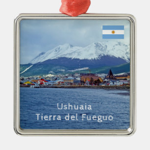 Famous Ushuaia - Tierra del Fuego, Argentinien Ornament Aus Metall