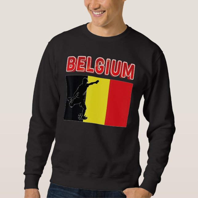 Fan Belgium National Team World Football Soccer Ch Sweatshirt (Vorderseite)