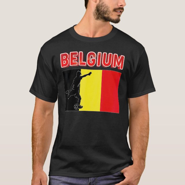 Fan Belgium National Team World Football Soccer Ch T-Shirt (Vorderseite)