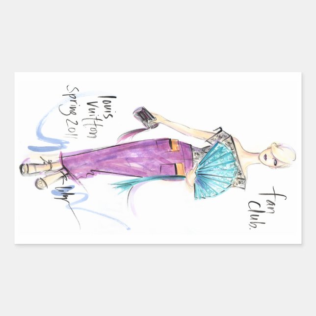 Fan Club Rechteckiger Aufkleber (Vorderseite)