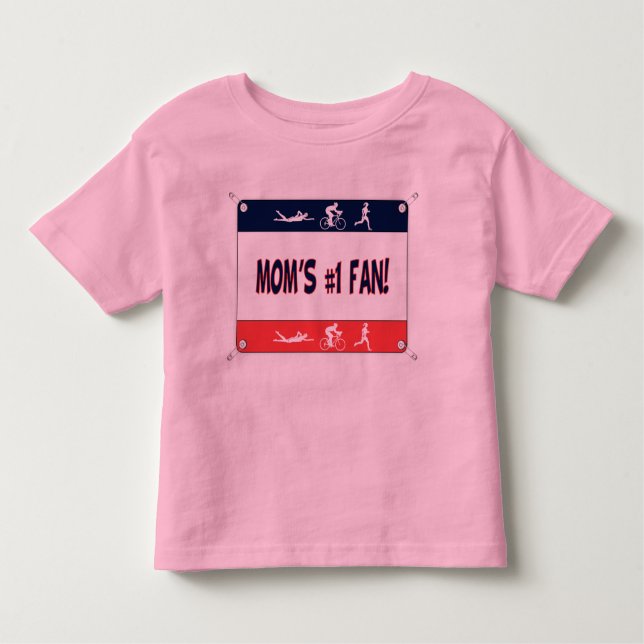 Fan das #1 der Triathlon-Mama Kleinkind T-shirt (Vorderseite)