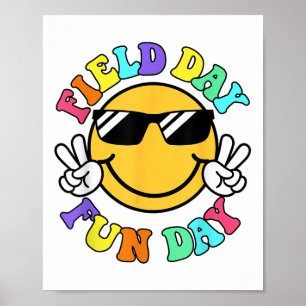 Fan Day Lächeln Face Teacher Kids Field Da Poster