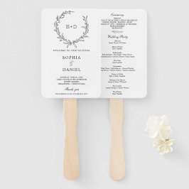 Fan des Minimalistischen Mongram-Formats für das H Fächer