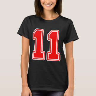 Fan des roten Sportteams Nummer 11 T-Shirt