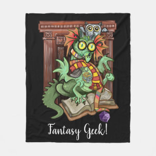 Fan Dragon "Fantasy Geek!" Fleecedecke