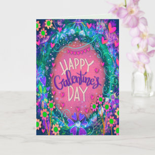 Fan Floral Happy Galentine's Day Hübsch Friend Karte