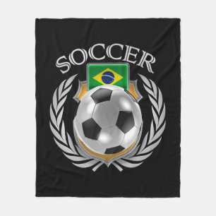 Fan-Gang Brasilien-Fußball-2016 Fleecedecke