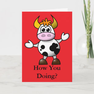 Fan Happy Valentine's Day Cow Feiertagskarte
