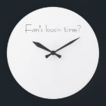 Fan hat Zeit verloren? Uhr - Doric Word<br><div class="desc">Fan ist lausige Zeit? Wanduhr.</div>