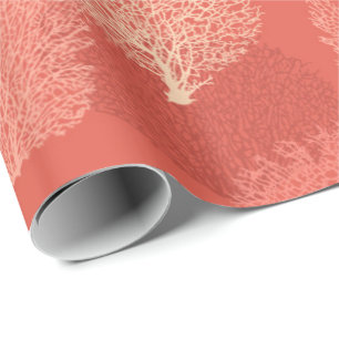 Fan-korallenroter Druck, Schatten der Geschenkpapier