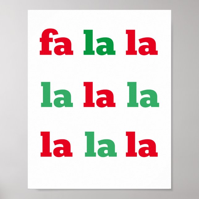Fan La La La La Print Weihnachten Carol Red Green  Poster (Vorne)