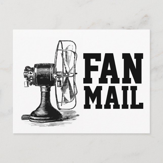 FAN MAIL Funny Postcard Postkarte (Vorderseite)