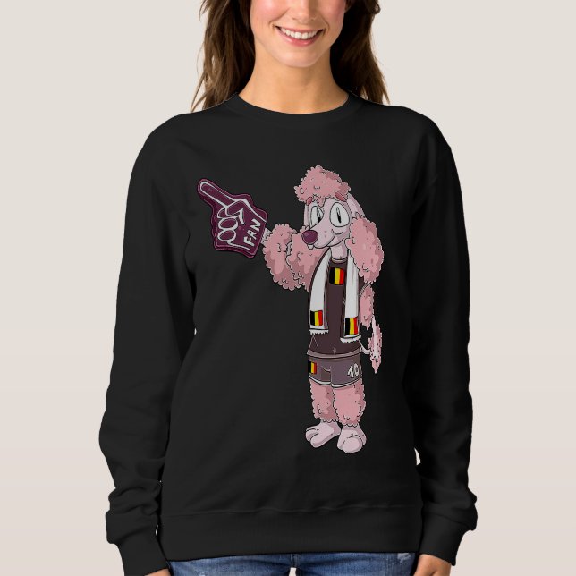 Fan Pudel Belgien Sweatshirt (Vorderseite)
