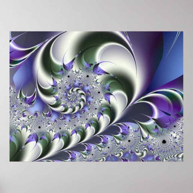 Fan Spiral Niedlich Cool Moderne Abstrakte Kunst Poster (Vorne)