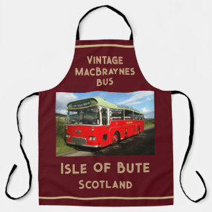 Fan von Oldtimern. Alter Bus auf der Isle of Bute Schürze