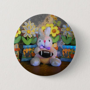 Fan von tollwütigen Kaninchen Button