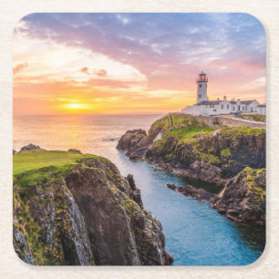 Fanad Hauptleuchtturm Co.   Donegal Irland Rechteckiger Pappuntersetzer