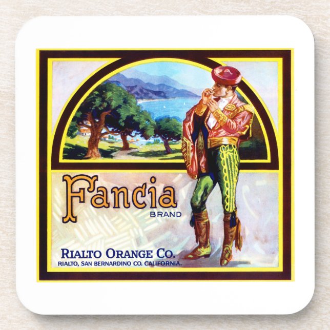 Fancia Orange Untersetzer (Vorderseite)