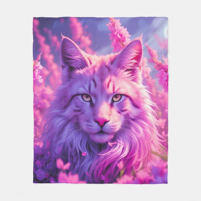 Fanciful Feline Blanket Fleecedecke (Vorderseite)
