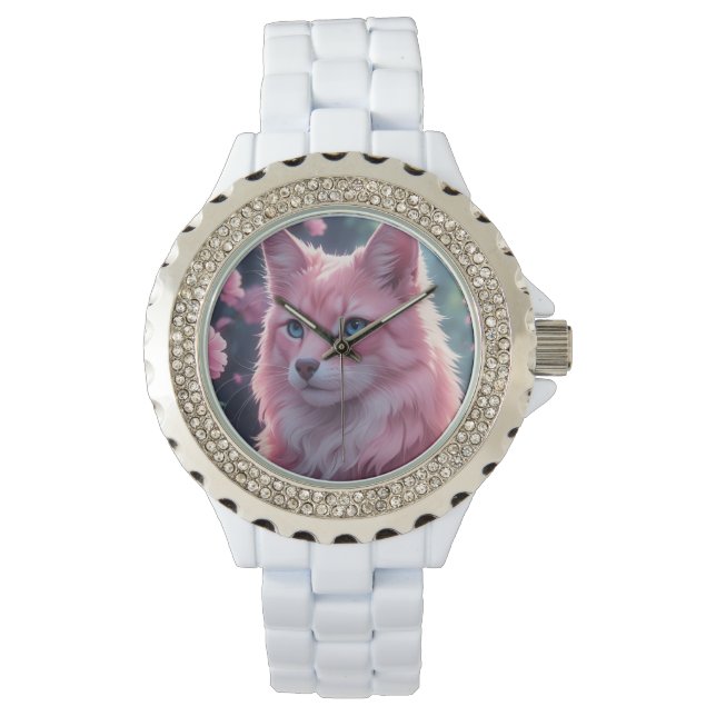 Fanciful Feline Watch Armbanduhr (Vorderseite)