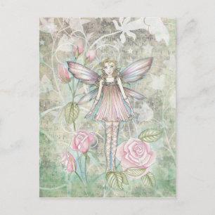 Fanciful Rose Fairy Postkarte