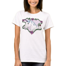 Fanciful Unicorn and Hummingbird T - Shirt